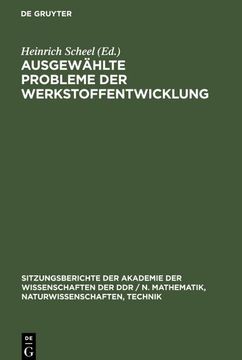 portada Ausgewählte Probleme der Werkstoffentwicklung (in German)