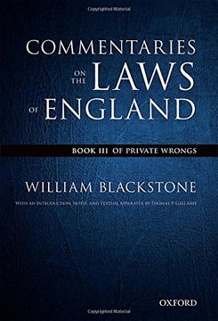 portada The Oxford Edition of Blackstone's: Commentaries on the Laws of England: Book III: Of Private Wrongs