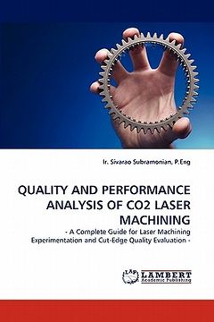 portada quality and performance analysis of co2 laser machining (en Inglés)