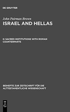 portada Sacred Institutions With Roman Counterparts: 2 (Beihefte zur Zeitschrift fur die Alttestamentliche Wissenschaft) (en Inglés)