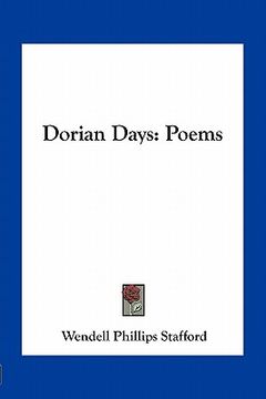 portada dorian days: poems (in English)