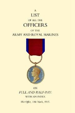 portada 1815 list of all the officers of the army and royal marines on full and half-pay with an index.