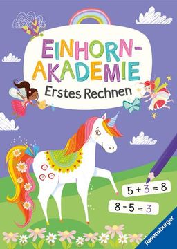 portada Ravensburger Einhorn Akademie Erstes Rechnen - Spielerisch Plus und Minus Lernen und Üben (in German)