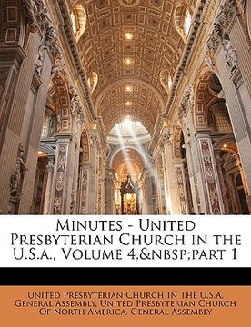portada minutes - united presbyterian church in the u.s.a., volume 4, part 1