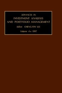 portada advances in investment analysis and portfolio management, volume 4 (en Inglés)