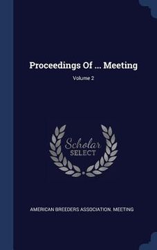 portada Proceedings Of ... Meeting; Volume 2 (en Inglés)