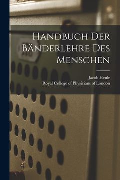 portada Handbuch Der Bänderlehre Des Menschen (en Inglés)
