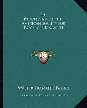 portada the proceedings of the american society for psychical research (in English)