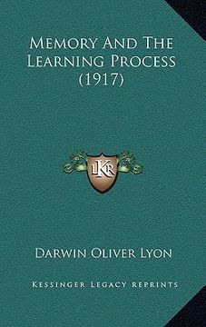 portada memory and the learning process (1917) (en Inglés)