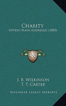 portada charity: fifteen plain addresses (1885) (en Inglés)