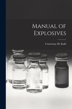 portada Manual of Explosives (en Inglés)
