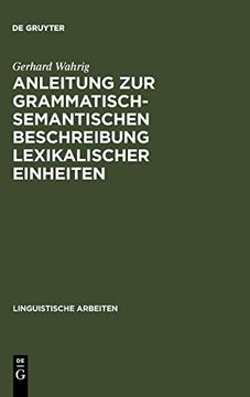 portada Anleitung zur Grammatisch-Semantischen Beschreibung Lexikalischer Einheiten (en Alemán)