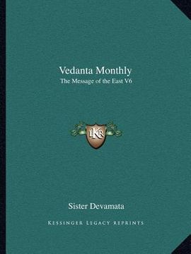 portada vedanta monthly: the message of the east v6 (en Inglés)