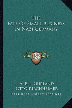 portada the fate of small business in nazi germany (in English)