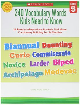 240 vocabulary words kids need to know, grade 5
