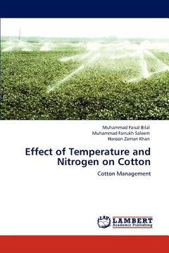 portada effect of temperature and nitrogen on cotton (en Inglés)