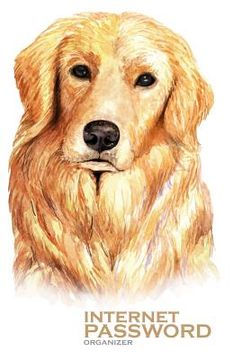 portada Internet Password Organizer: Golden Retriever Dog (Password Log Book)