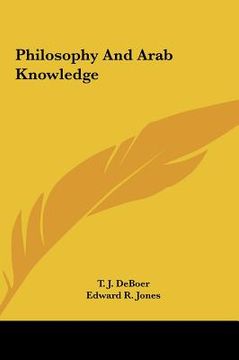 portada philosophy and arab knowledge (en Inglés)