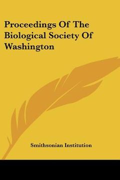 portada proceedings of the biological society of washington (en Inglés)