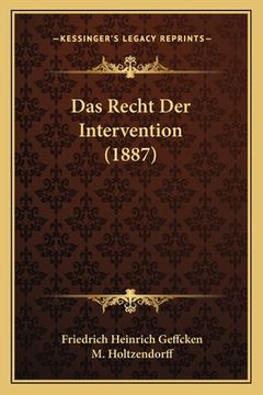 portada Das Recht Der Intervention (1887) (en Alemán)