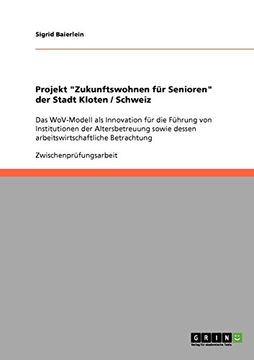 portada Projekt "Zukunftswohnen für Senioren" der Stadt Kloten / Schweiz (German Edition)