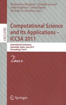 portada computational science and its applications - iccsa 2011: international conference, santander, spain, june 2011. proceedings, part ii (in English)