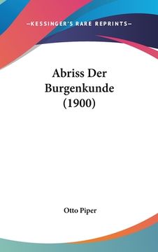 portada Abriss Der Burgenkunde (1900) (in German)