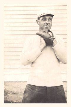 portada Vintage Journal Vintage Baseball Player with Glove (en Inglés)