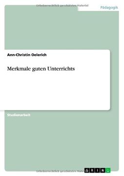 portada Merkmale guten Unterrichts (German Edition) (en Alemán)