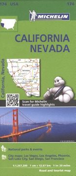 portada Michelin USA California, Nevada Map 174 (Michelin Zoom USA Maps) (en Inglés)