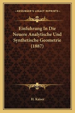 portada Einfuhrung In Die Neuere Analytische Und Synthetische Geometrie (1887) (en Alemán)