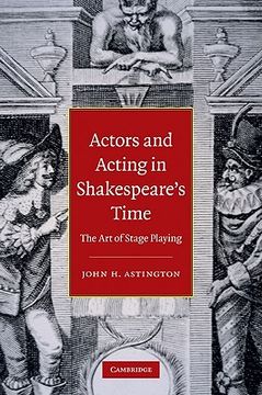 portada Actors and Acting in Shakespeare's Time Hardback (en Inglés)