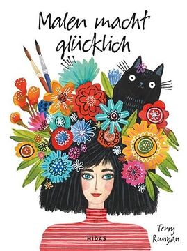 portada Malen Macht Glücklich: Kreativität mit Aquarellfarben. Ohne Druck und Perfektionismus! Aquarell für Anfänger: Vorlagen, Anleitungen & Viel. Und Erwachsene: Kreativität mit Wasserfarben (en Alemán)