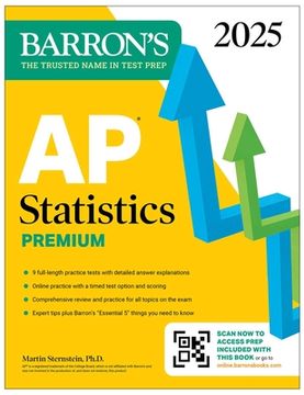 portada AP Statistics Premium, 2025: 9 Practice Tests + Comprehensive Review + Online Practice (en Inglés)