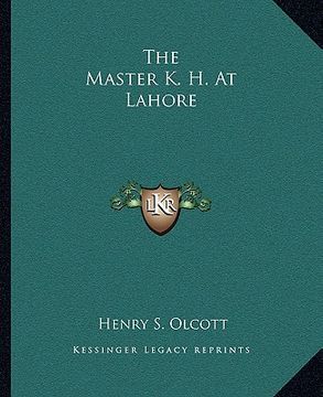 portada the master k. h. at lahore (en Inglés)
