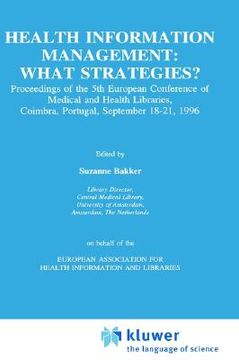 portada health information management: what strategies? (en Inglés)