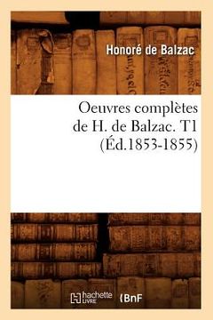 portada Oeuvres Complètes de H. de Balzac. T1 (Éd.1853-1855)