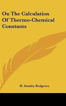 portada on the calculation of thermo-chemical constants (in English)