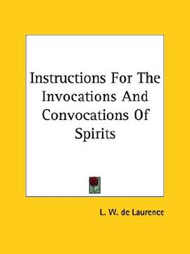 portada instructions for the invocations and convocations of spirits (en Inglés)