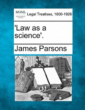 portada 'law as a Science'.