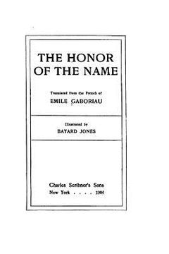 portada The honor of the name (en Inglés)