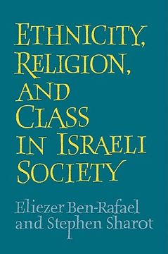 portada Ethnicity, Religion & Class Israeli (en Inglés)