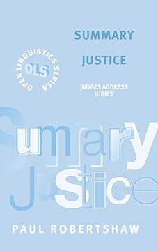 portada Summary Justice (Open Linguistics Series) (en Inglés)