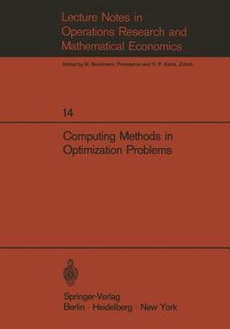 portada computing methods in optimization problems: papers presented at the 2nd international conference on computing methods in optimization problems, san re (en Inglés)