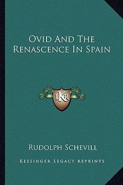 portada ovid and the renascence in spain (in English)