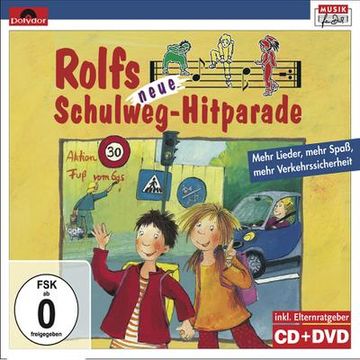 portada Rolfs Neue Schulweg-Hitparade. Cd + dvd: Mehr Lieder, Mehr Spaß, Mehr Verkehrssicherheit. Inkl. Elternratgeber