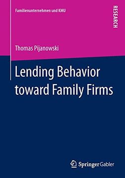 portada Lending Behavior toward Family Firms (Familienunternehmen und KMU)
