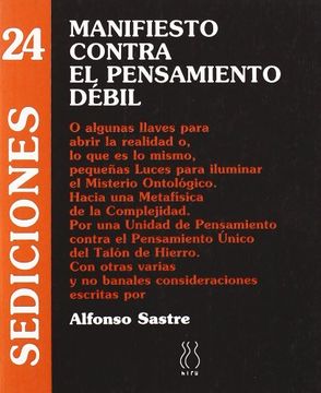 portada Manifiesto Contra el Pensamiento Débil (in Spanish)