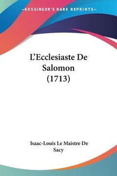 portada L'Ecclesiaste De Salomon (1713) (en Francés)