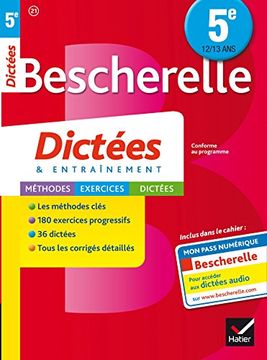 portada Les Cahiers Bescherelle - Dictees: Dictees 5e (12/13 Ans) (French Edition)